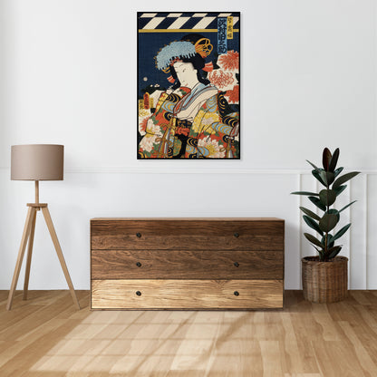 Plakat  Aktor 4, Kunichika Japoński Vintage do Salonu