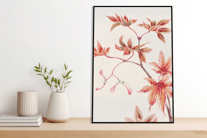 Plakat  Branch of Momiji, Morikaga Japoński Vintage