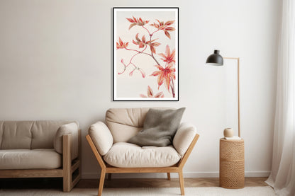 Plakat  Branch of Momiji, Morikaga Japoński Vintage