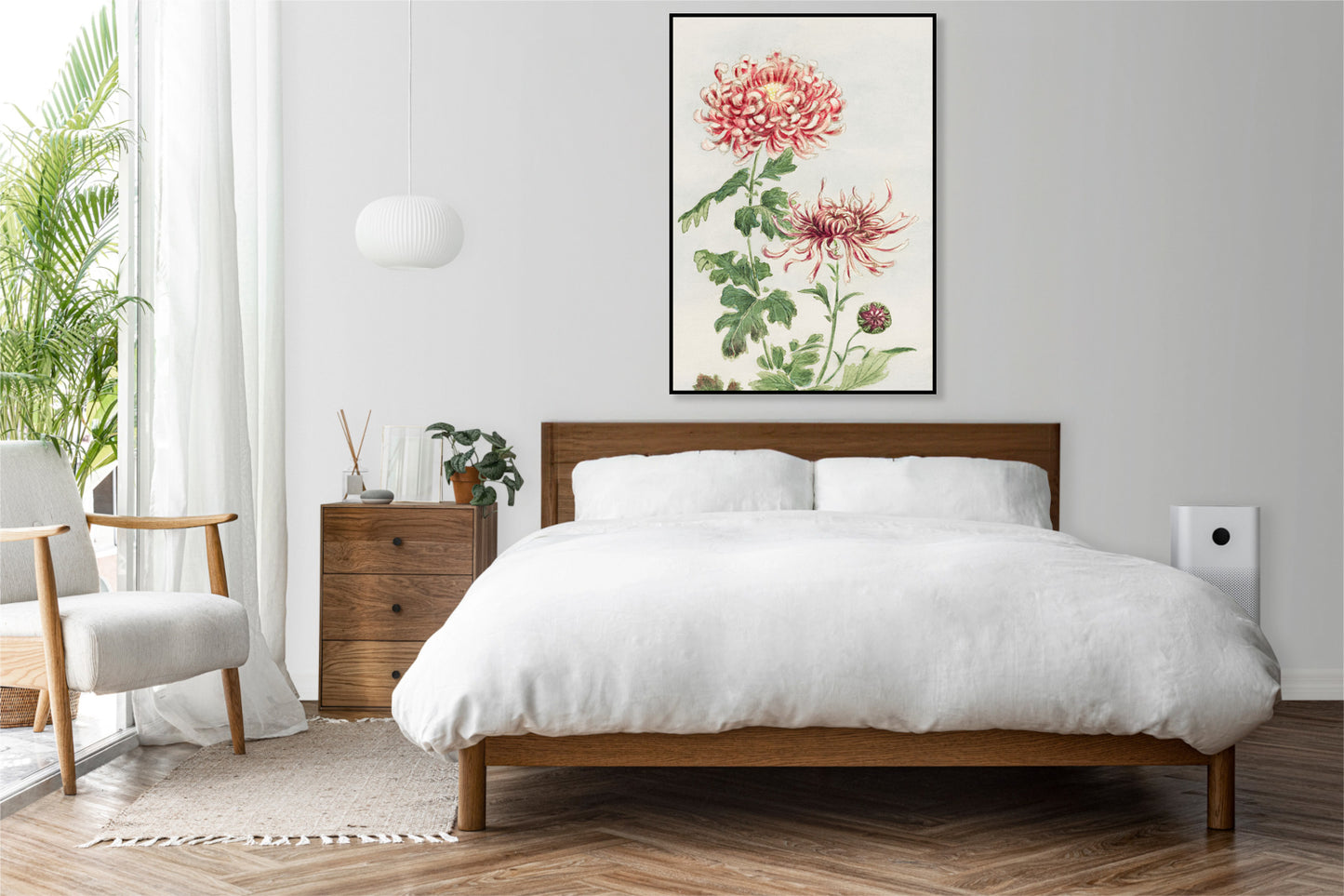 Plakat  Kiku, Morikaga Japoński Vintage do Salonu