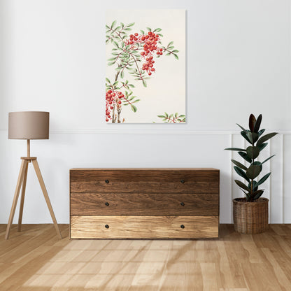 Obraz  Nandina Bush, Morikaga Japoński Vintage do Salonu