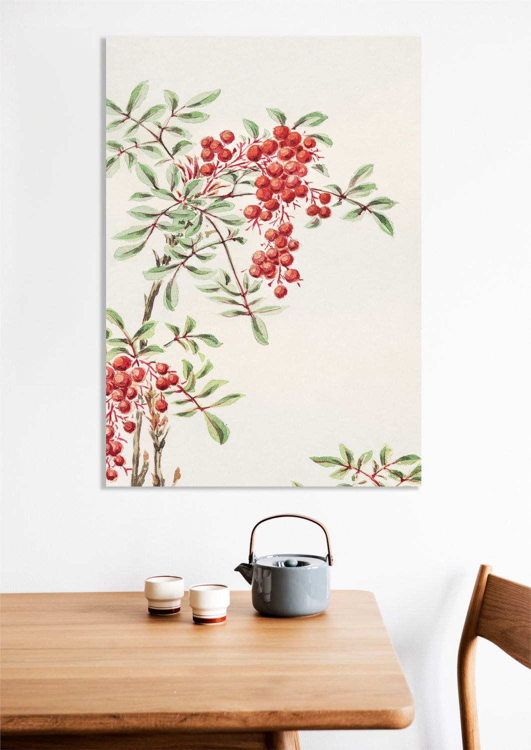Obraz  Nandina Bush, Morikaga Japoński Vintage do Salonu