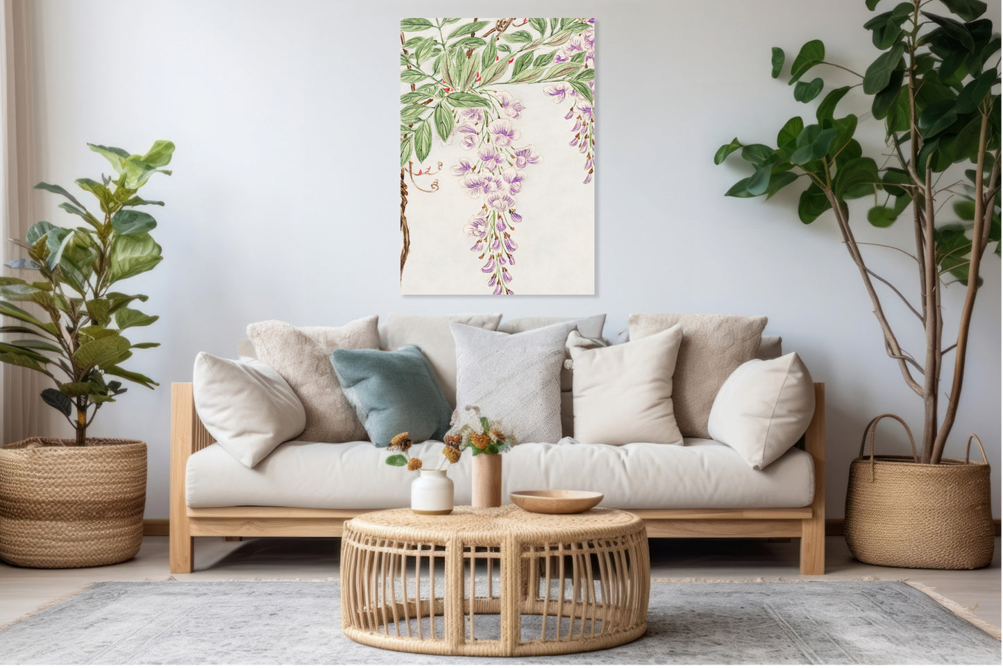 Obraz  Wisteria Vine, Morikaga Japoński Vintage do Salonu