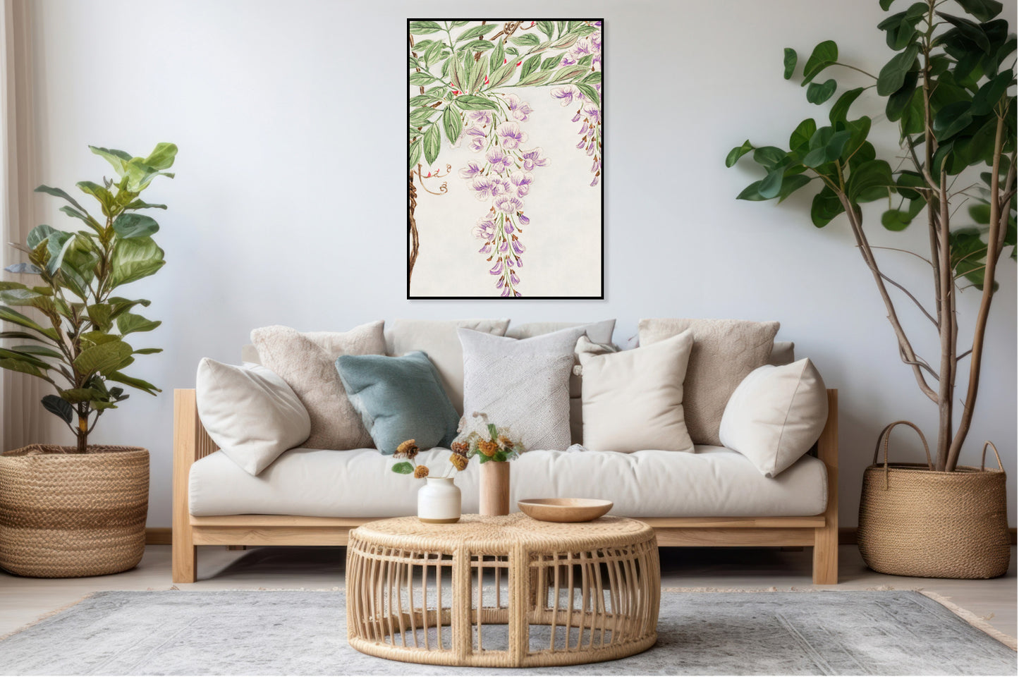 Plakat  Wisteria Vine, Morikaga Japoński Vintage do Salonu