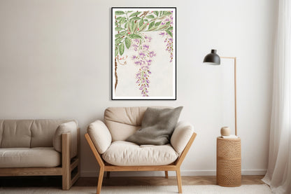 Plakat  Wisteria Vine, Morikaga Japoński Vintage do Salonu