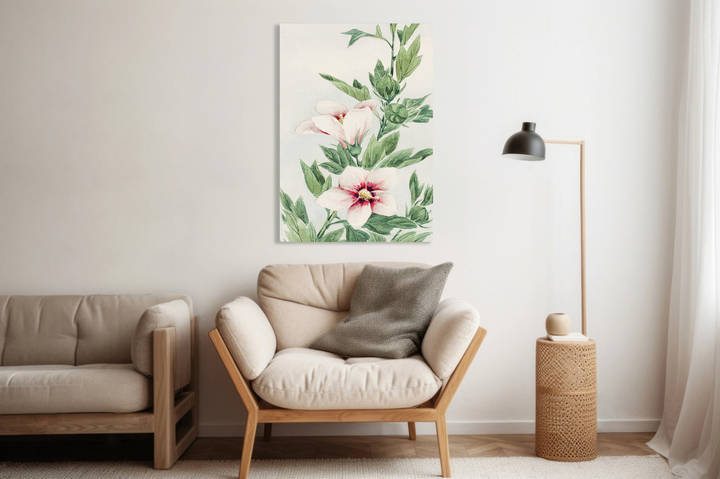 Obraz  Hibiscus, Morikaga Japoński Vintage do Salonu
