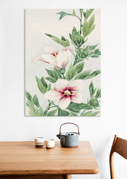 Obraz  Hibiscus, Morikaga Japoński Vintage do Salonu