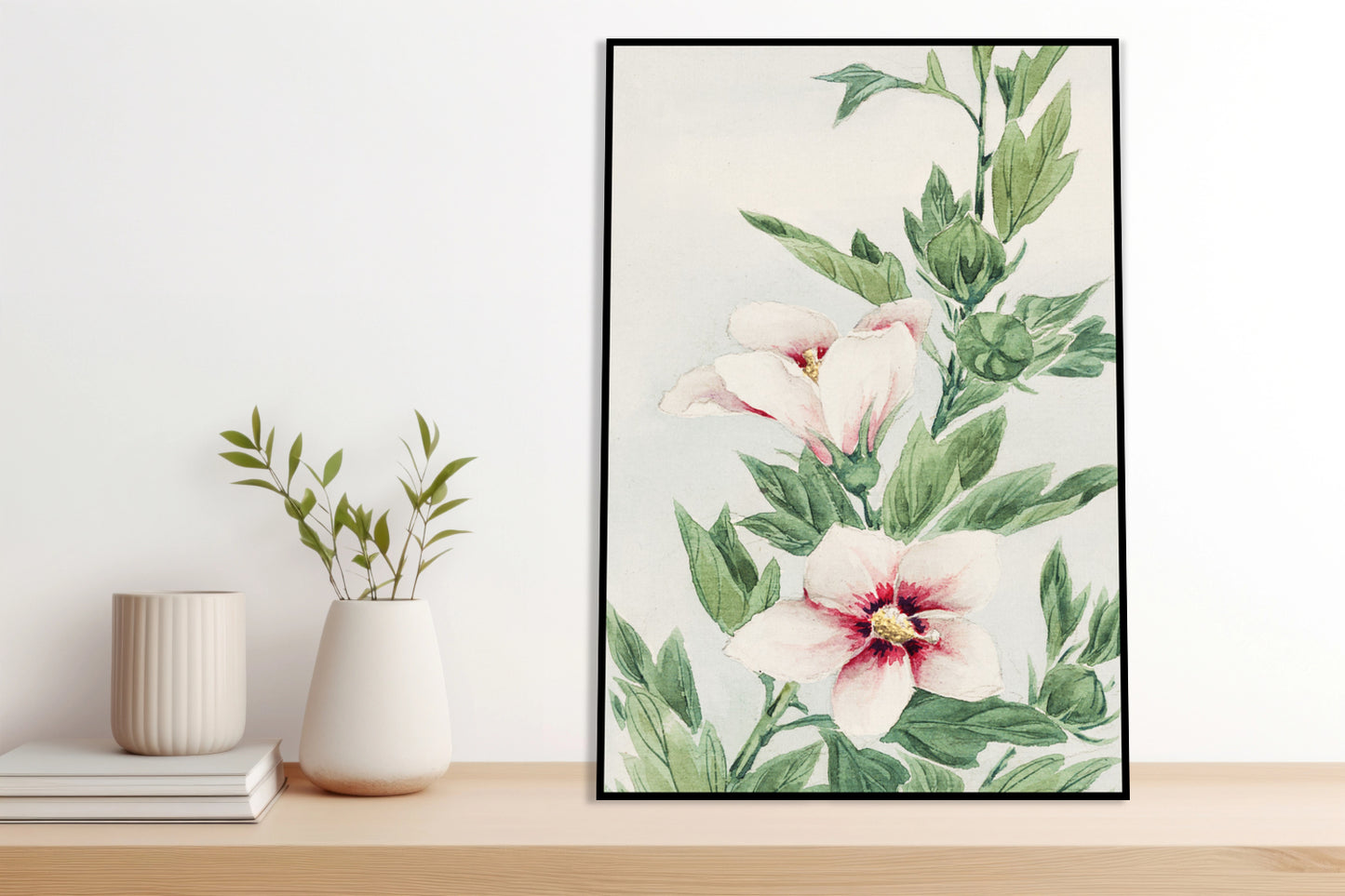 Plakat  Hibiscus, Morikaga Japoński Vintage do Salonu