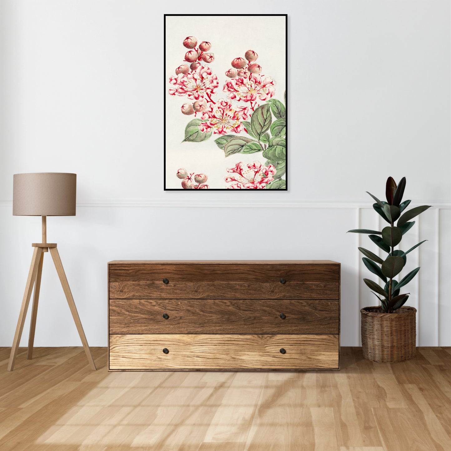Plakat  Sarusubi Blossoms, Morikaga Japoński Vintage