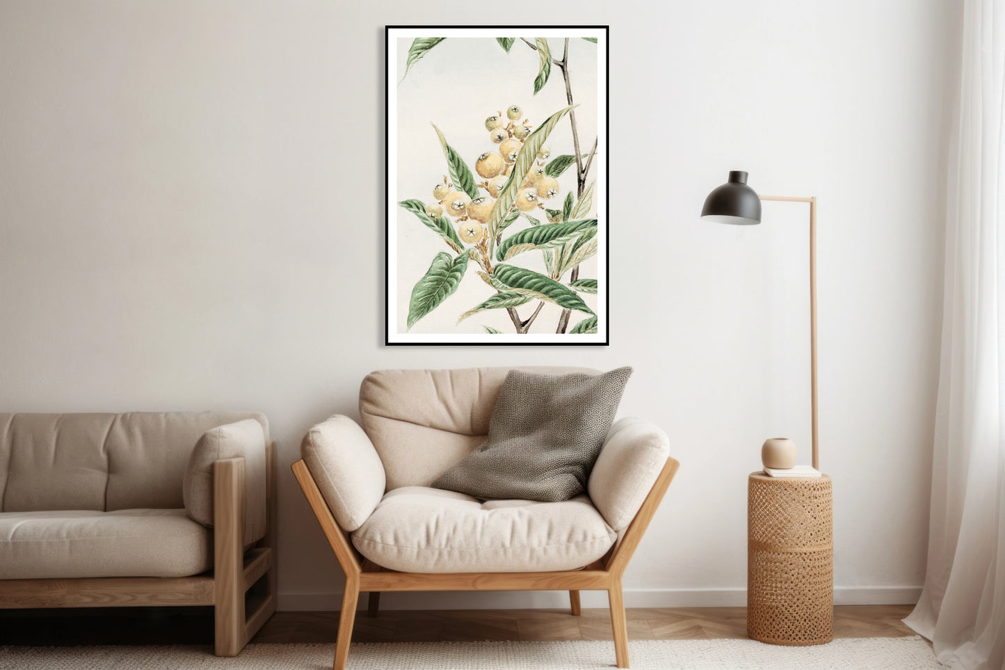 Plakat  Biwa Loquat, Morikaga Japoński Vintage do Salonu