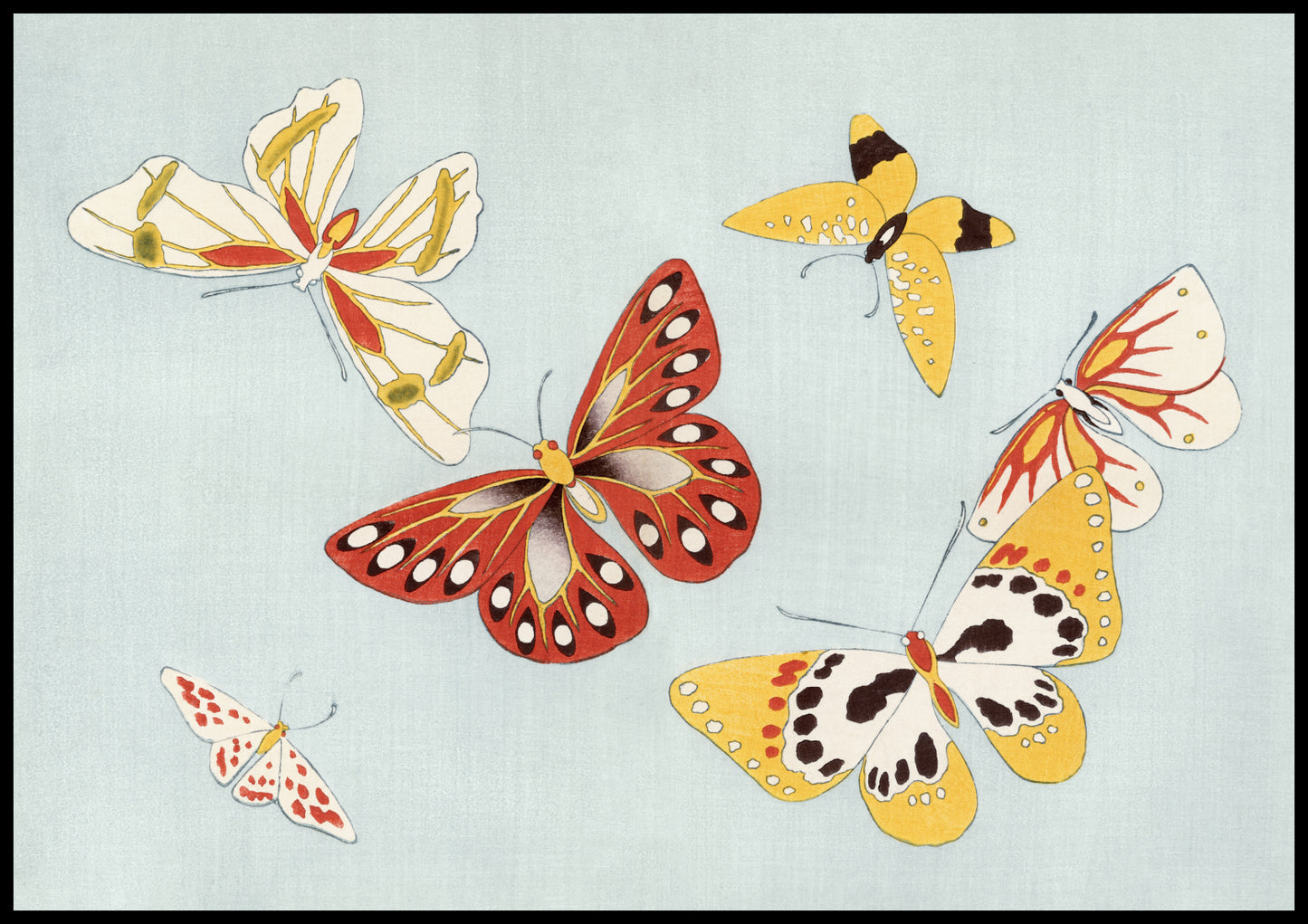 Plakat  Butterfly, Sekka Japoński Vintage do Salonu