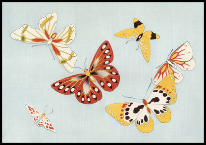 Plakat  Butterfly, Sekka Japoński Vintage do Salonu