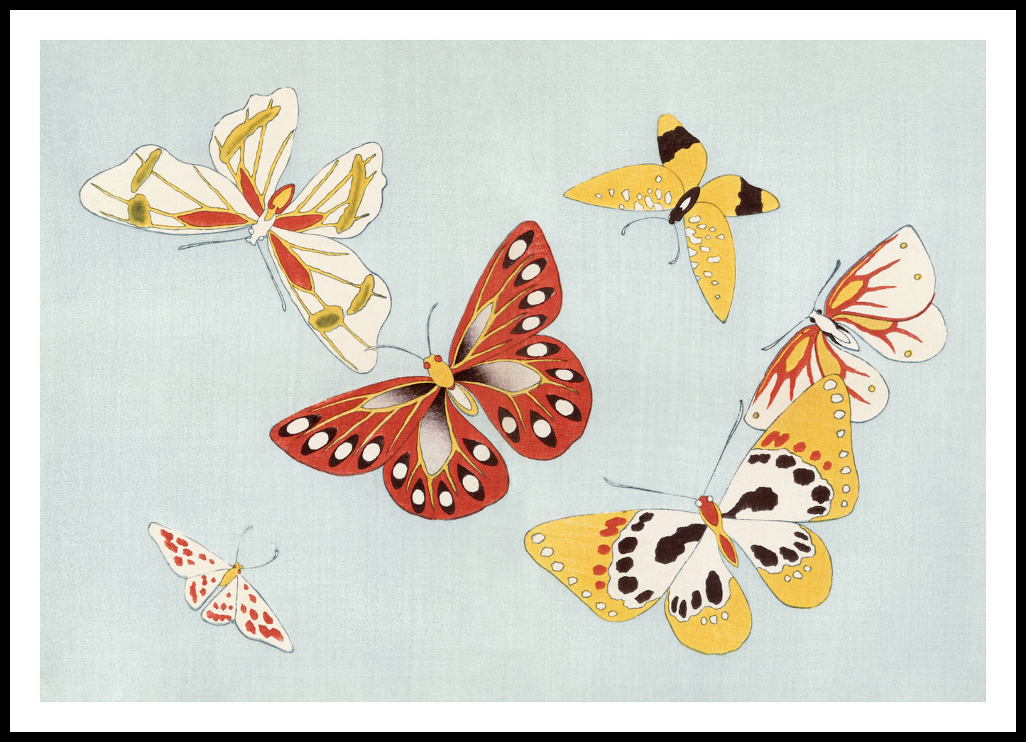 Plakat  Butterfly, Sekka Japoński Vintage do Salonu