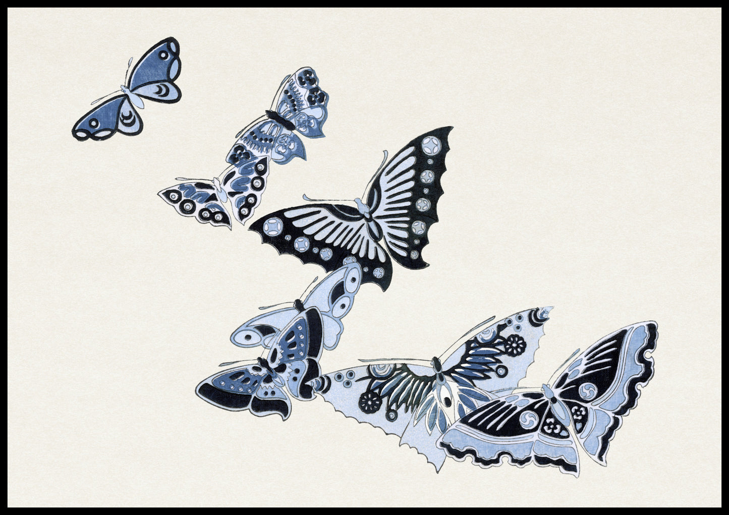 Plakat  Butterfly 2, Sekka Japoński Vintage do Salonu