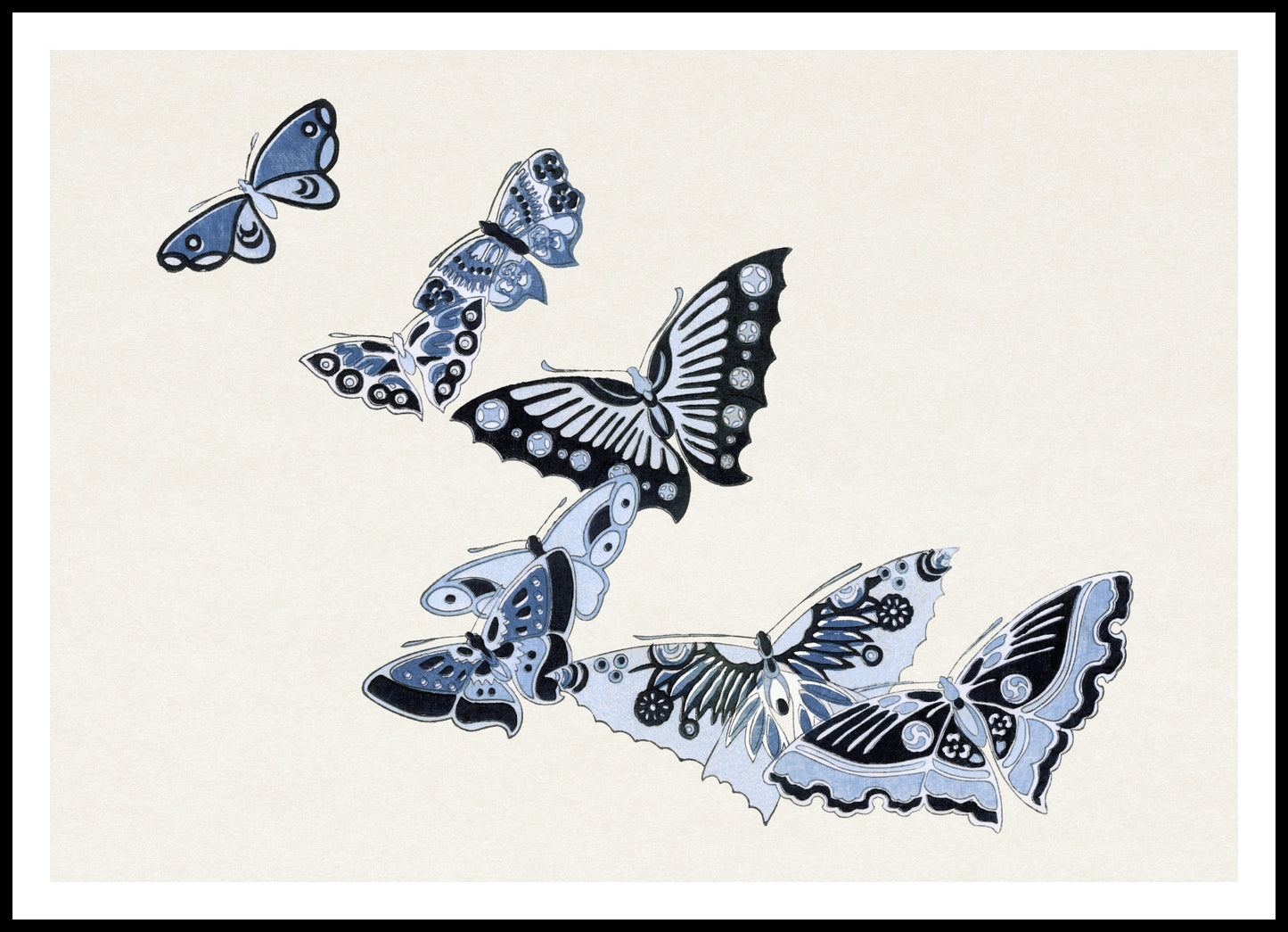Plakat  Butterfly 2, Sekka Japoński Vintage do Salonu