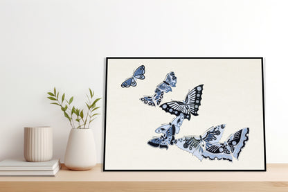 Plakat  Butterfly 2, Sekka Japoński Vintage do Salonu