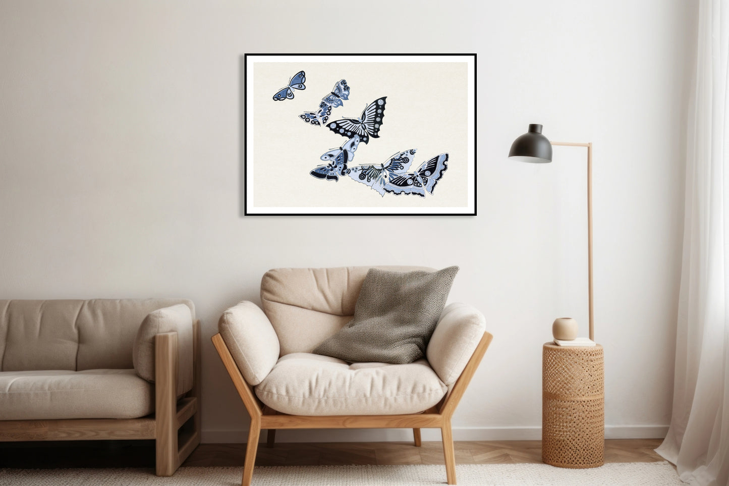 Plakat  Butterfly 2, Sekka Japoński Vintage do Salonu