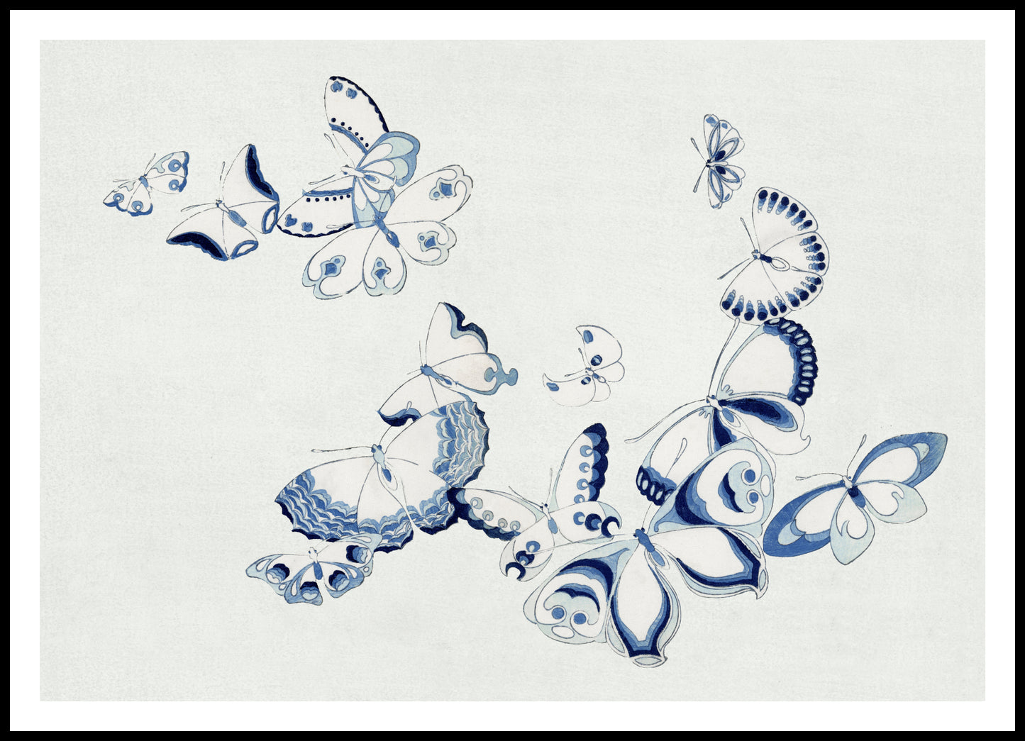 Plakat  Butterfly 3, Sekka Japoński Vintage do Salonu