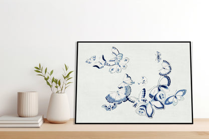 Plakat  Butterfly 3, Sekka Japoński Vintage do Salonu