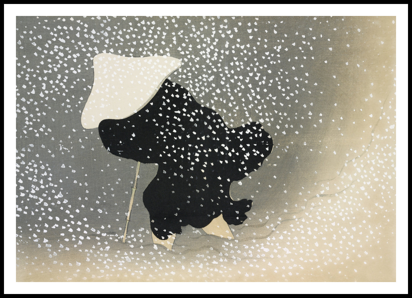 Plakat  Snow, Sekka Japoński Vintage do Salonu