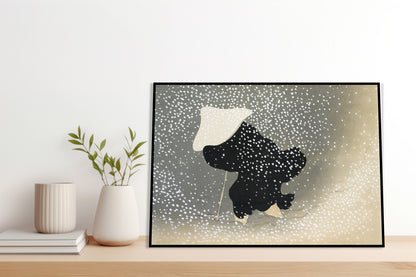 Plakat  Snow, Sekka Japoński Vintage do Salonu
