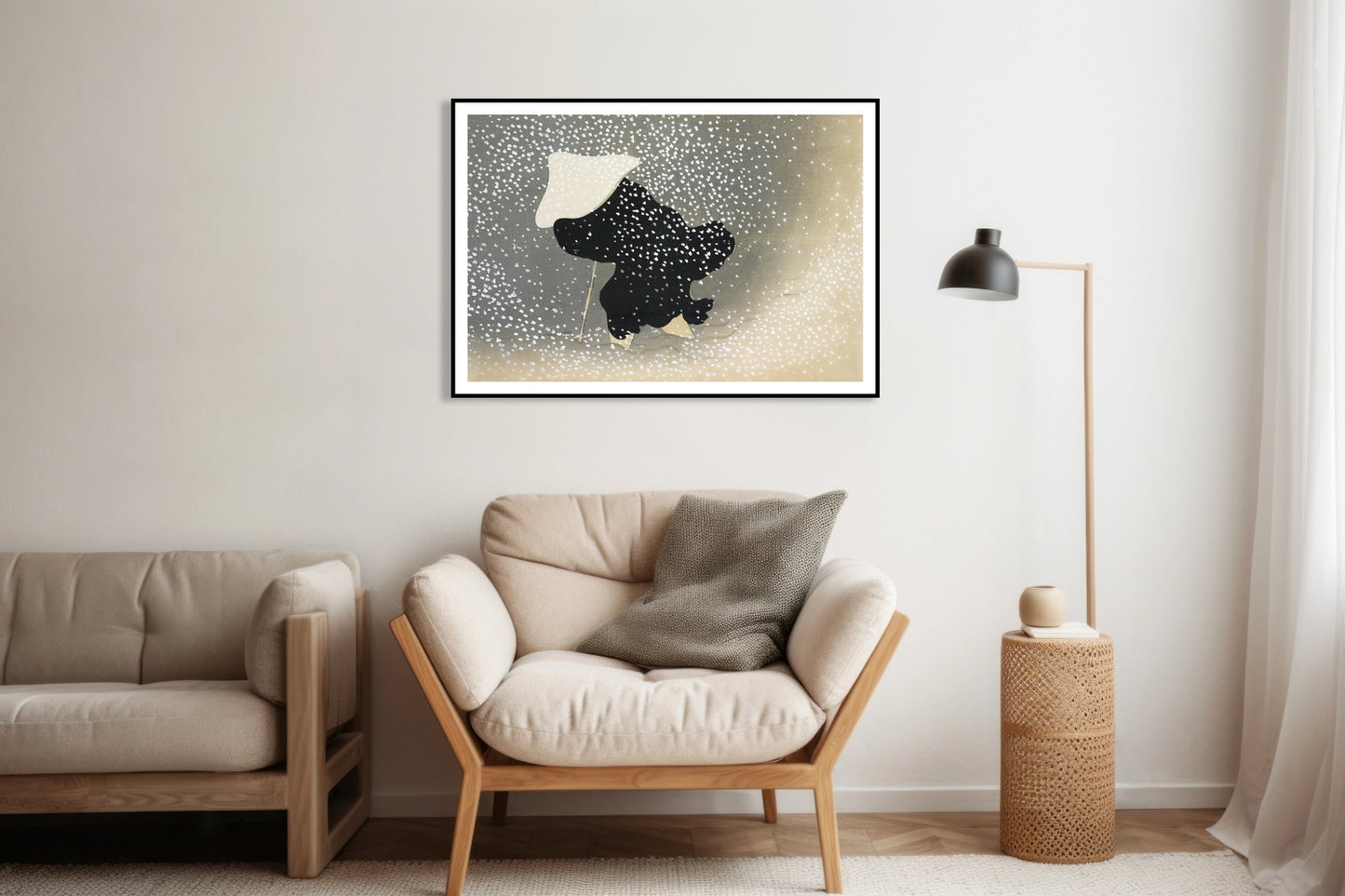 Plakat  Snow, Sekka Japoński Vintage do Salonu