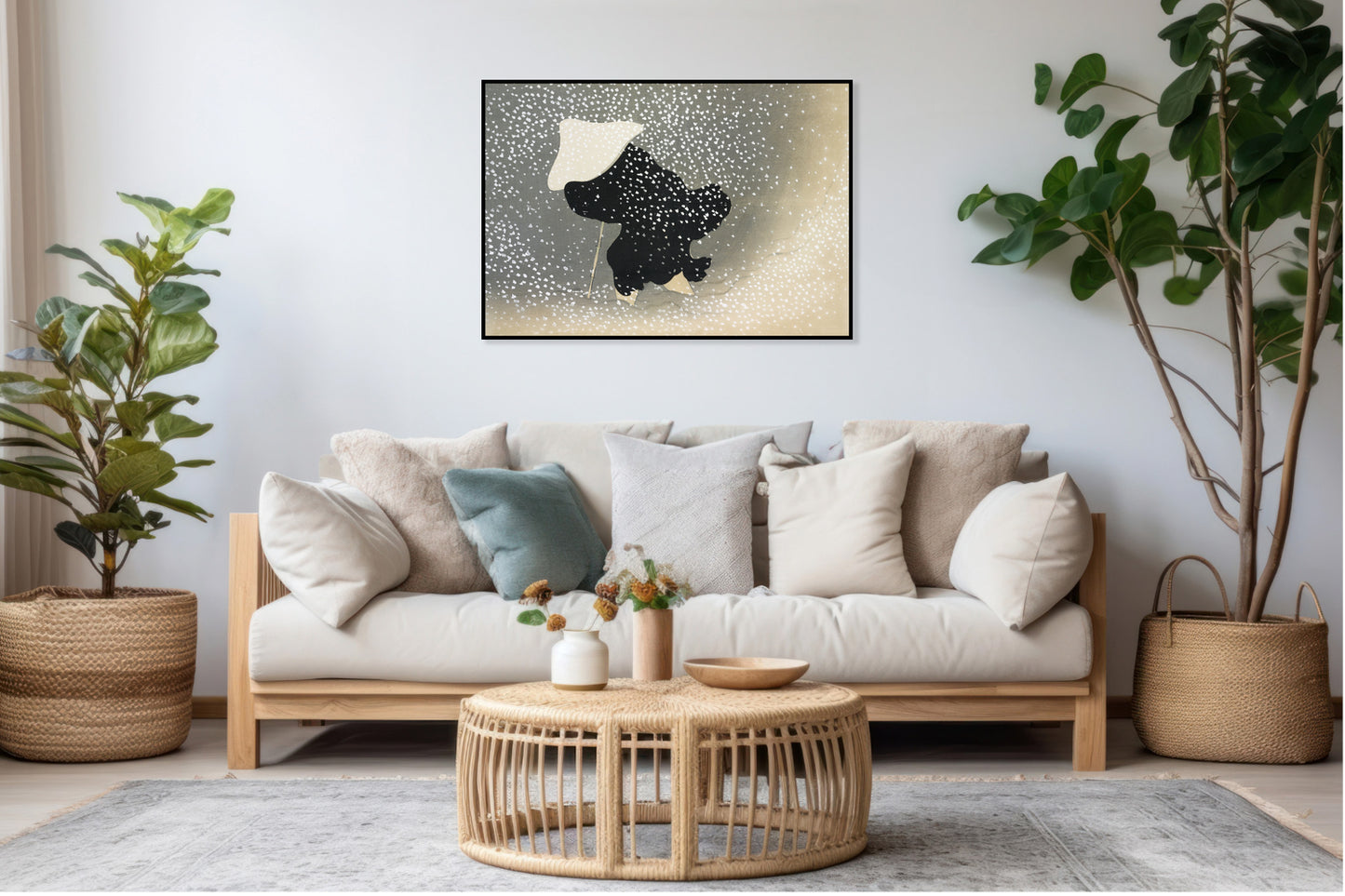 Plakat  Snow, Sekka Japoński Vintage do Salonu