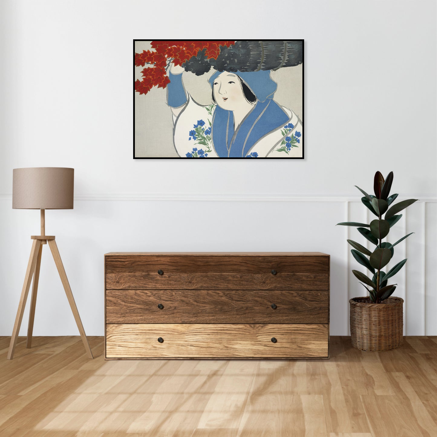 Plakat  Woman, Sekka Japoński Vintage do Salonu