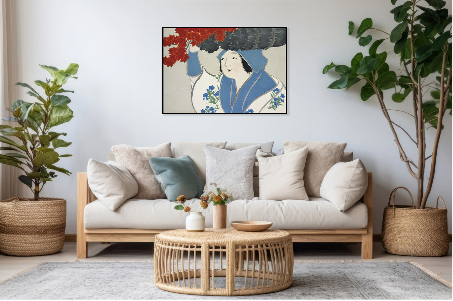 Plakat  Woman, Sekka Japoński Vintage do Salonu
