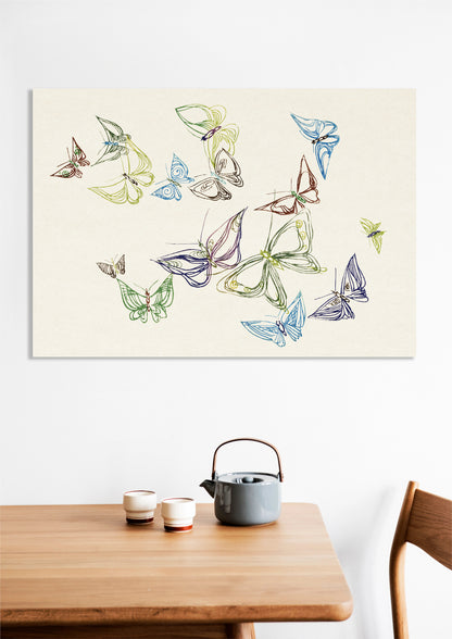 Obraz  Butterfly 5, Sekka Japoński Vintage do Salonu