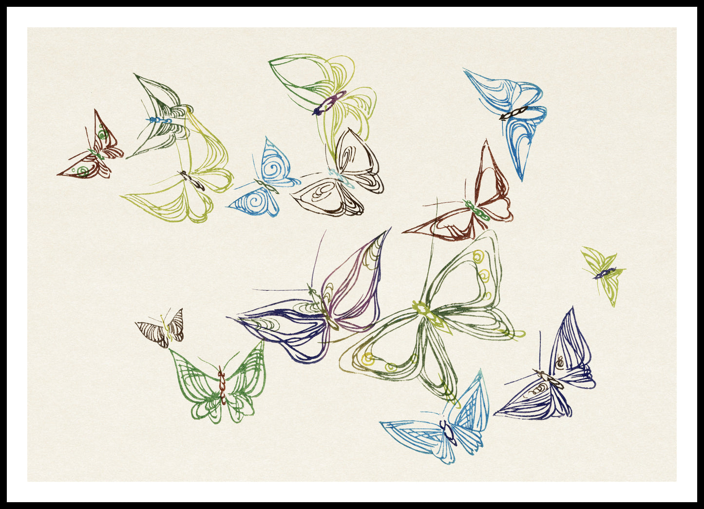 Plakat  Butterfly 5, Sekka Japoński Vintage do Salonu