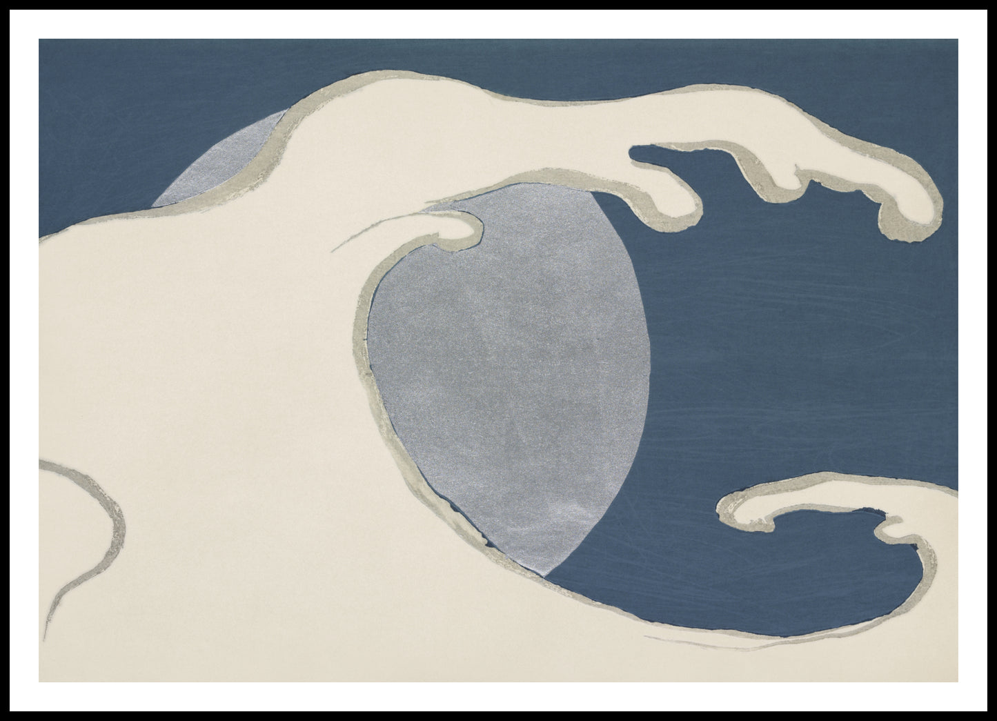 Plakat  Waves and Sun, Sekka Japoński Vintage do Salonu