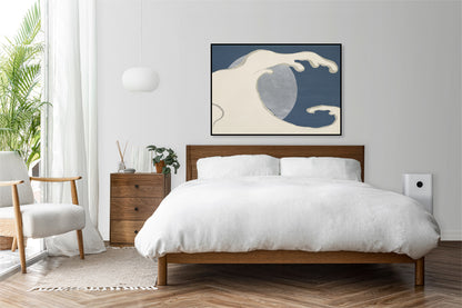 Plakat  Waves and Sun, Sekka Japoński Vintage do Salonu