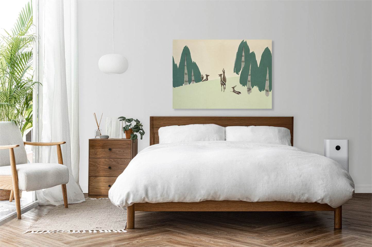Obraz  Deer, Sekka Japoński Vintage do Salonu