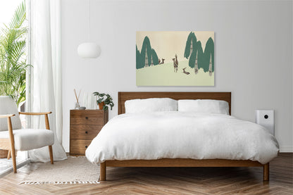 Obraz  Deer, Sekka Japoński Vintage do Salonu