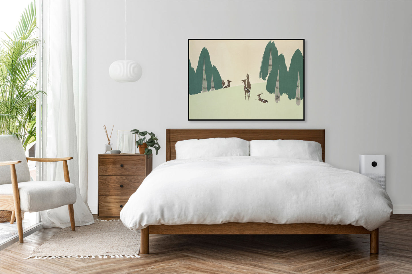 Plakat  Deer, Sekka Japoński Vintage do Salonu