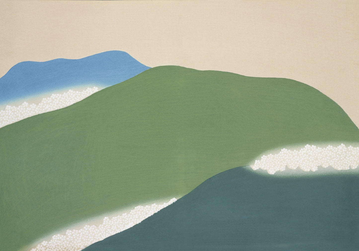 Plakat  Green Mountains, Sekka Japoński Vintage