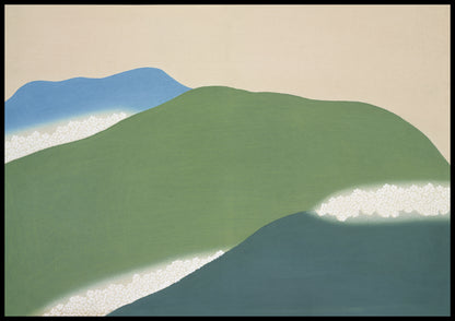 Plakat  Green Mountains, Sekka Japoński Vintage