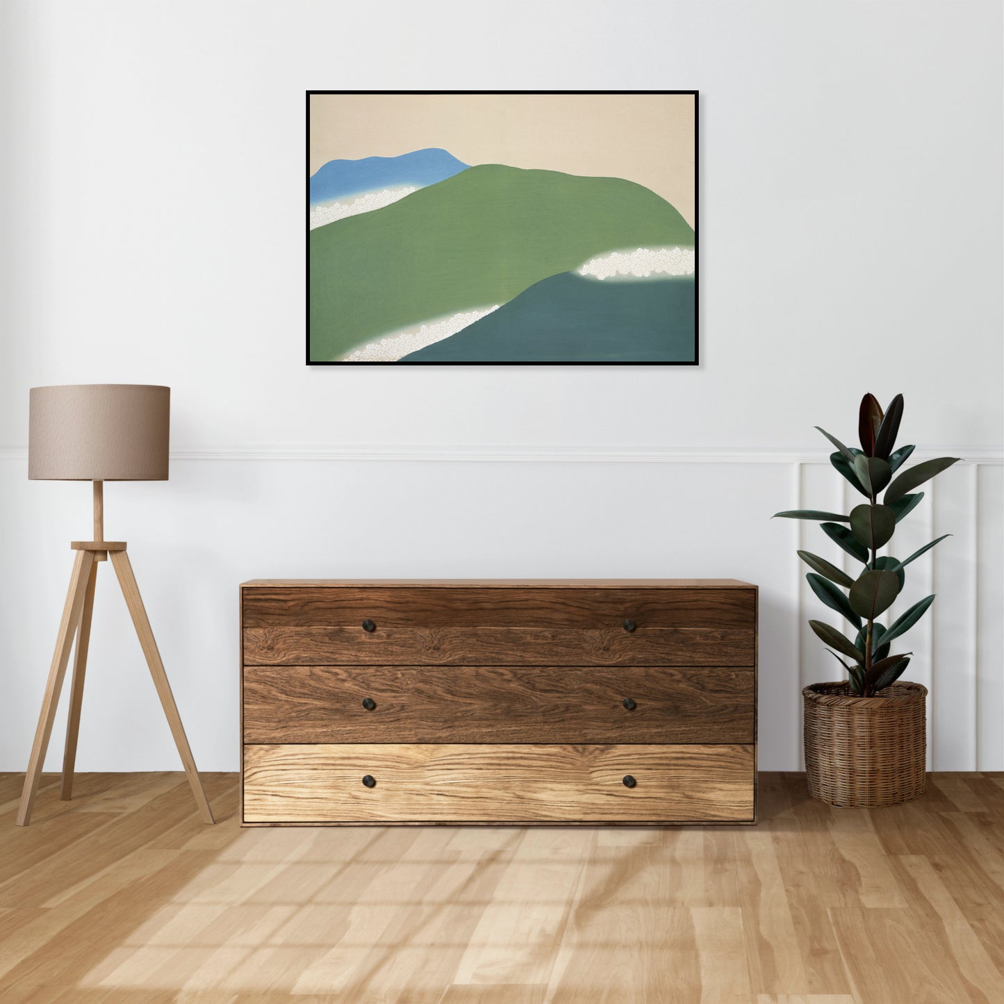 Plakat  Green Mountains, Sekka Japoński Vintage