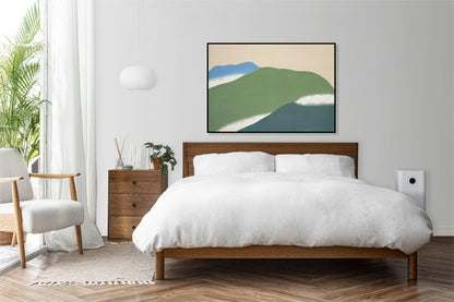 Plakat  Green Mountains, Sekka Japoński Vintage