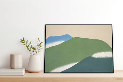 Plakat  Green Mountains, Sekka Japoński Vintage