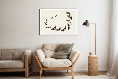 Plakat  Butterfly 6, Sekka Japoński Vintage do Salonu