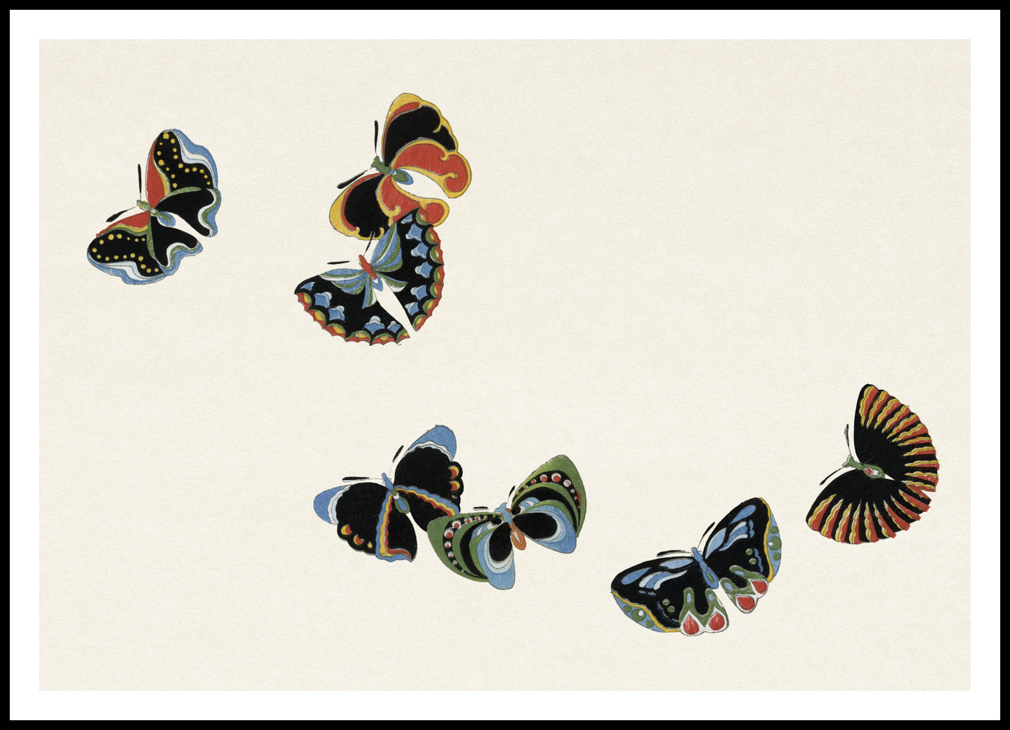 Plakat  Butterfly 7, Sekka Japoński Vintage do Salonu