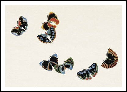 Plakat  Butterfly 7, Sekka Japoński Vintage do Salonu