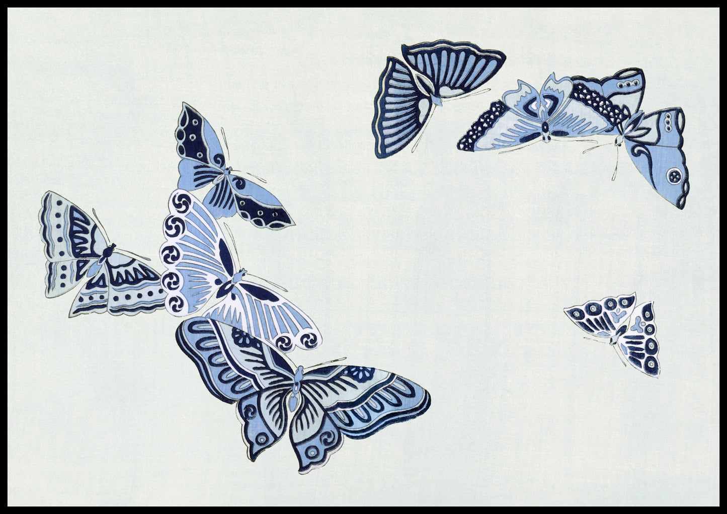 Plakat  Butterfly 8, Sekka Japoński Vintage do Salonu