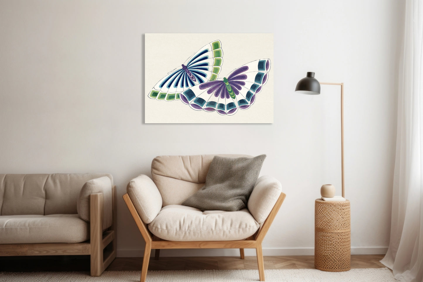 Obraz  Butterfly 9, Sekka Japoński Vintage do Salonu