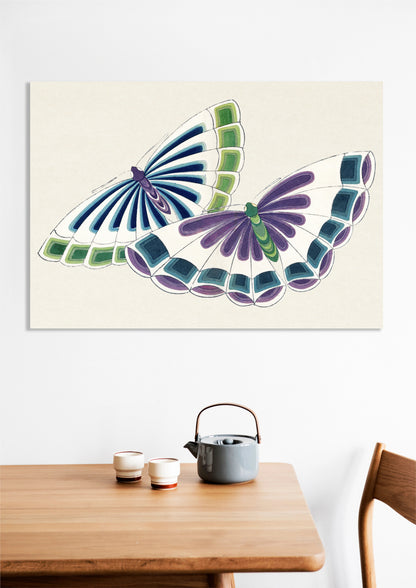 Obraz  Butterfly 9, Sekka Japoński Vintage do Salonu
