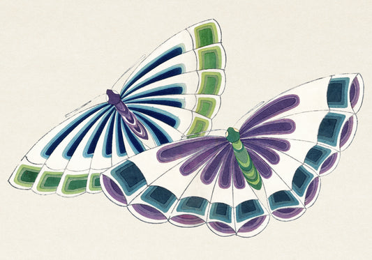 Plakat  Butterfly 9, Sekka Japoński Vintage do Salonu