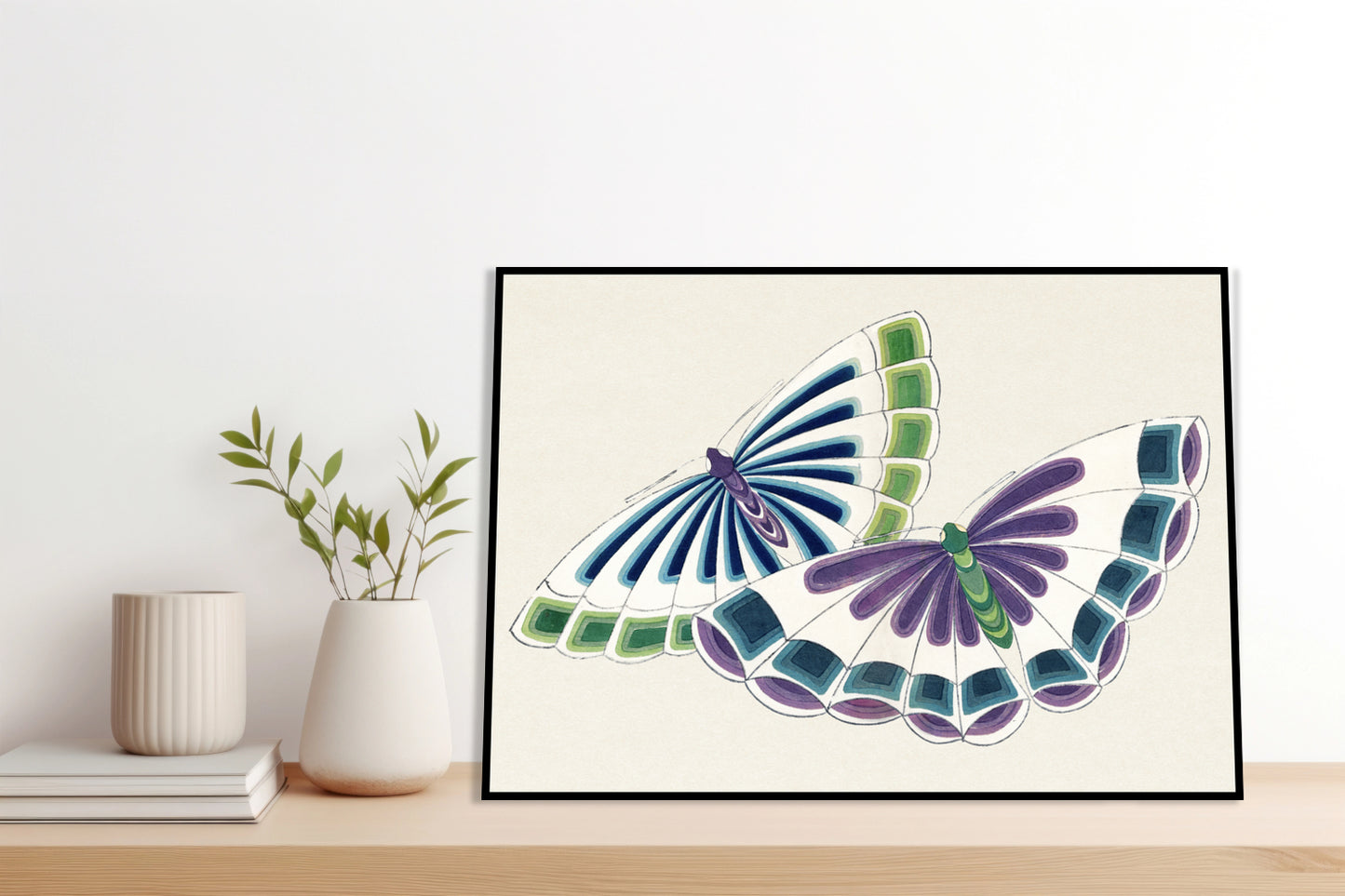 Plakat  Butterfly 9, Sekka Japoński Vintage do Salonu