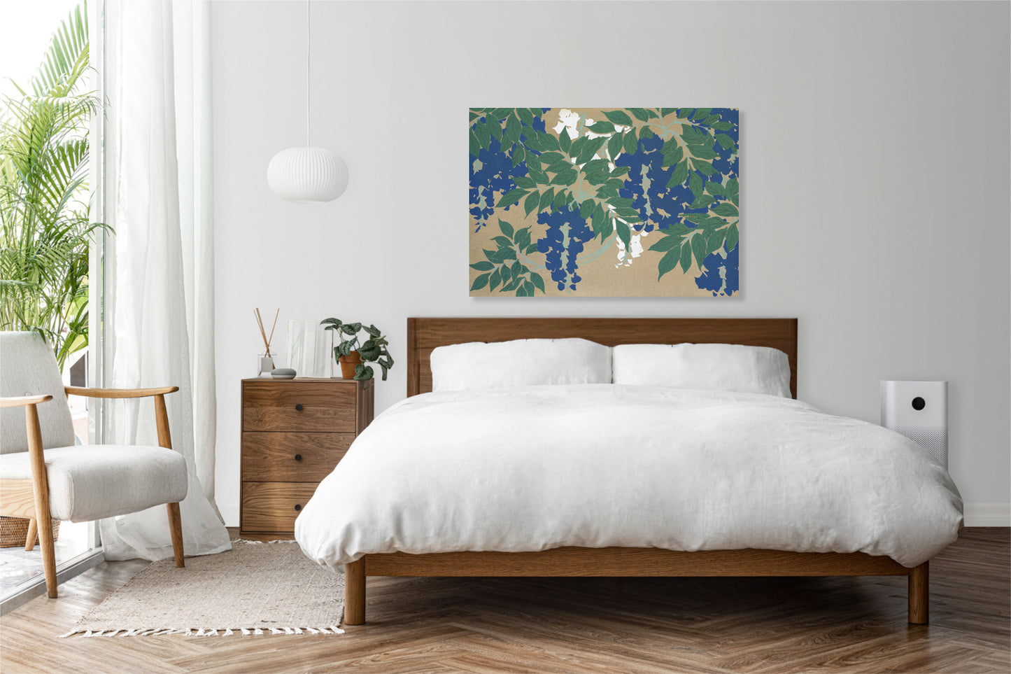 Obraz  Wisteria, Sekka Japoński Vintage do Salonu